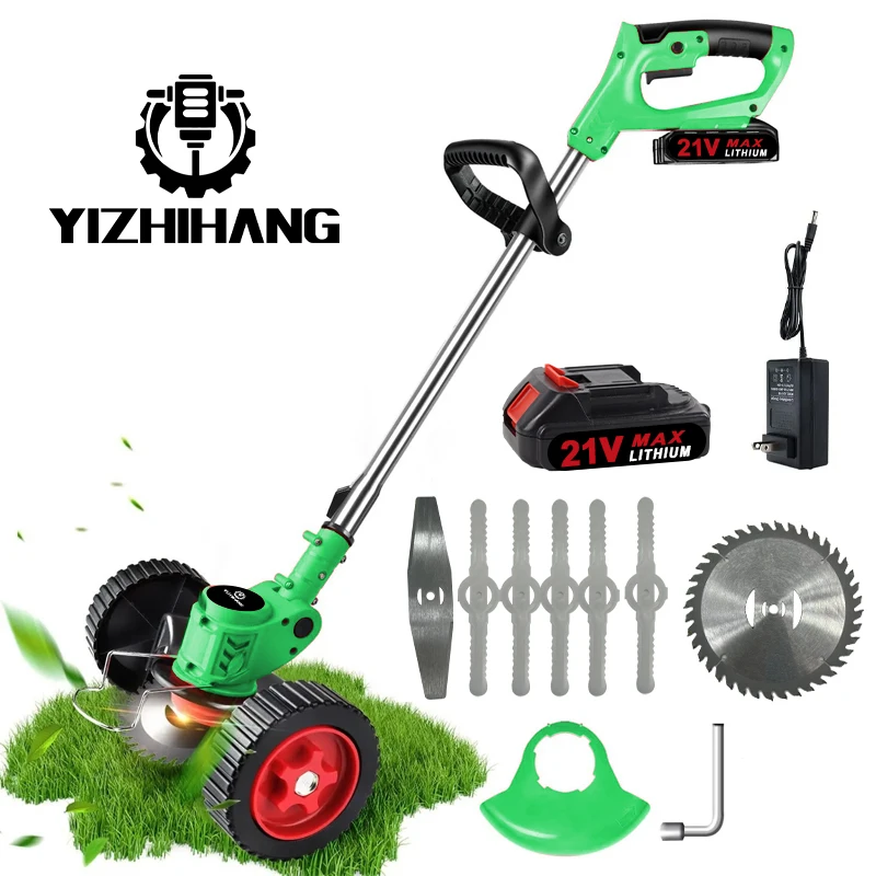 21V 450W Electric Lawn Mower Cordless Grass Trimmer Auto Release String Cutter