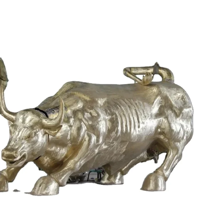 Custom modern bronze bull copper animal ox sculpture