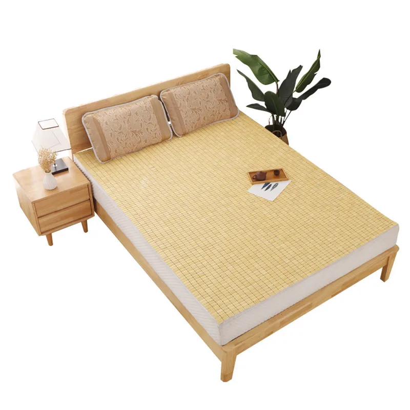 Летний дышащий коврик для Маджонга 100% из натурального бамбука