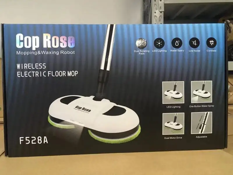 Новое поступление! Беспроводная перезаряжаемая Швабра для пола Cop Rose F528A электронная швабра домашняя уборки