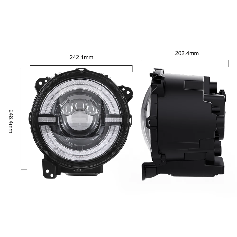 Newest DOT Approved 9 Inch Led Round Headlight With Drl High Beam Low Beam Headlamp 9Inch For Jeep Wrangler Jl 2018-2020