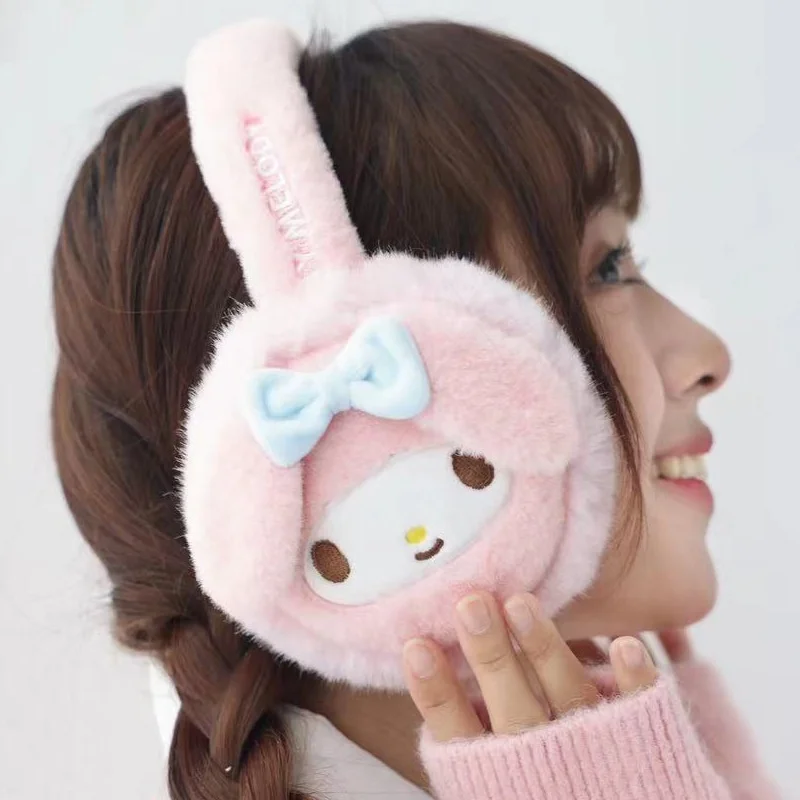 Cinnamoroll Winter Warm Earmuffs Children Girls Plush Thick Soft Ear Cover Melody Protection Warmth Ear Muffs