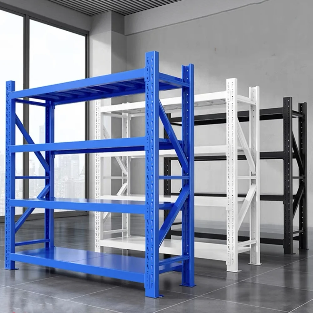 workshop garage medium duty pallet racking mezzanine Metal iron molding rack goods shelf