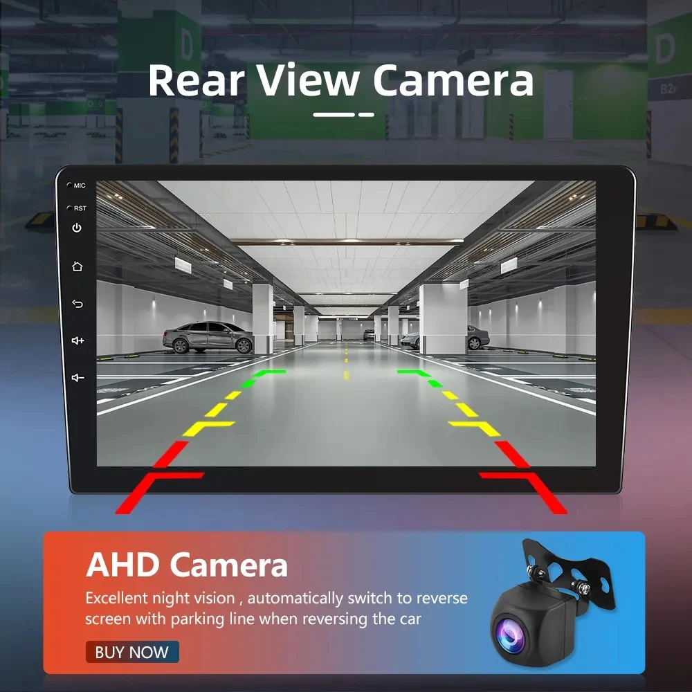 2Din 2+32G 10.1' Car Radio Android 11 Carplay Android Auto GPS RDS HIFI Support AHD Cam For Toyota Wish 2003-2006