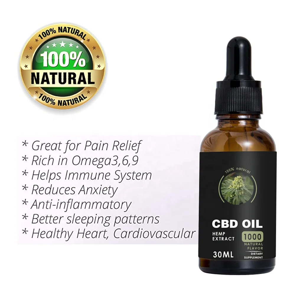 
Hemp cbd Oil Drops High Strength Natural Organic Pain, Sleep Anxiety, Stress Relief 