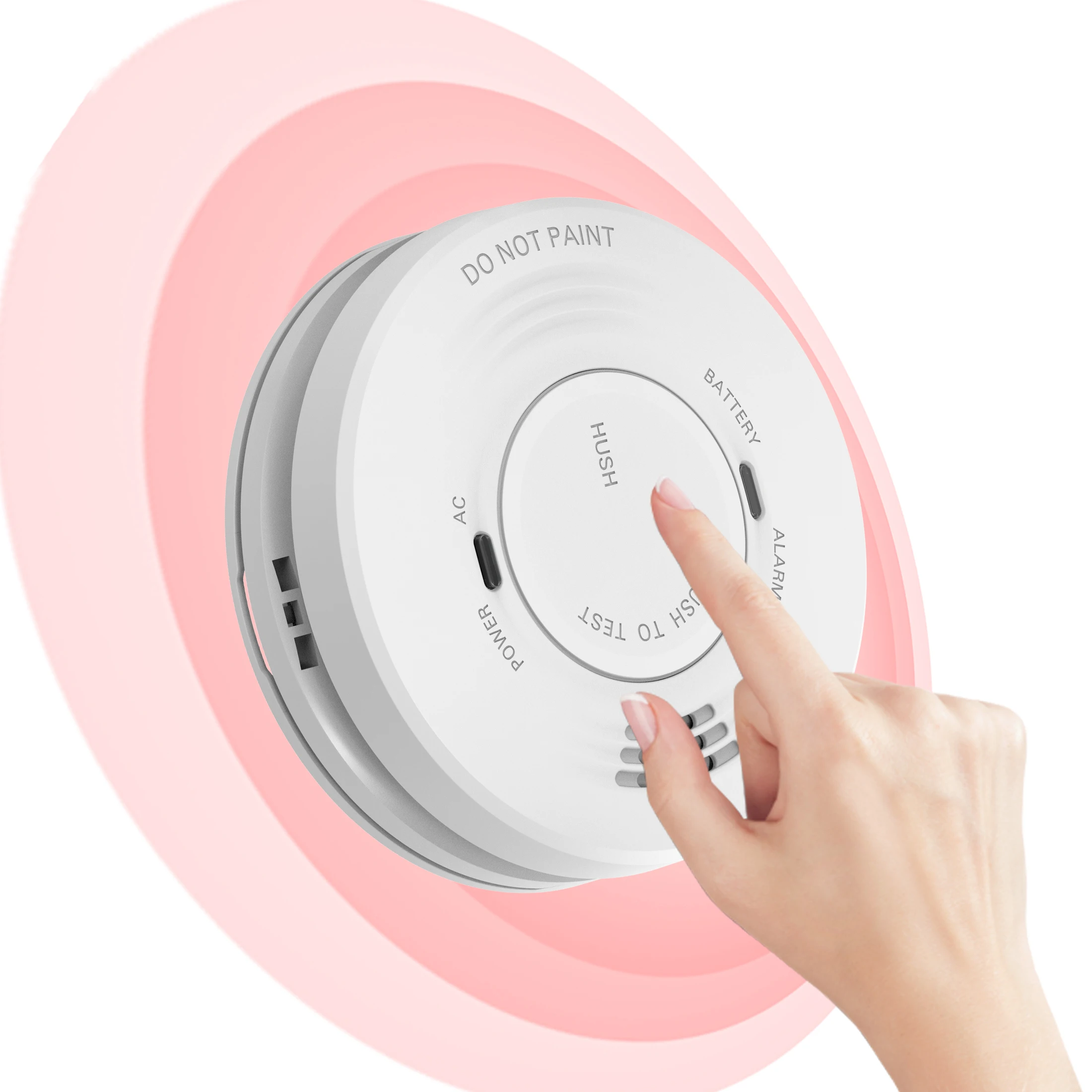 The New Listing Buzzer Fire Alarms System Smoke Detector With 9v Battery Power Home Dual Power Interconnection