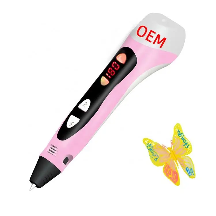 Shenzhen Best Quality Purple Adults Min Metal Magical Art V2 Children Printing Led Digital Pla Filament Pen Free Sample 3D Pens