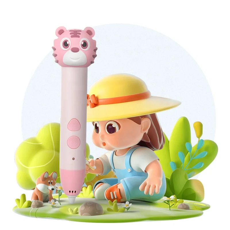 3d drawing toy pen set safe low temperature baby pink 3d low-temperature pvc printing pen-3
