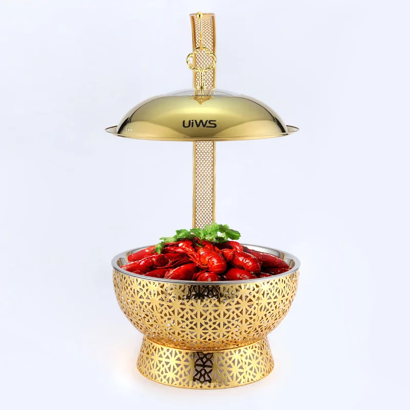 Hotel restaurant stainless steel chafing dish 8l high capacity buffet food warmer