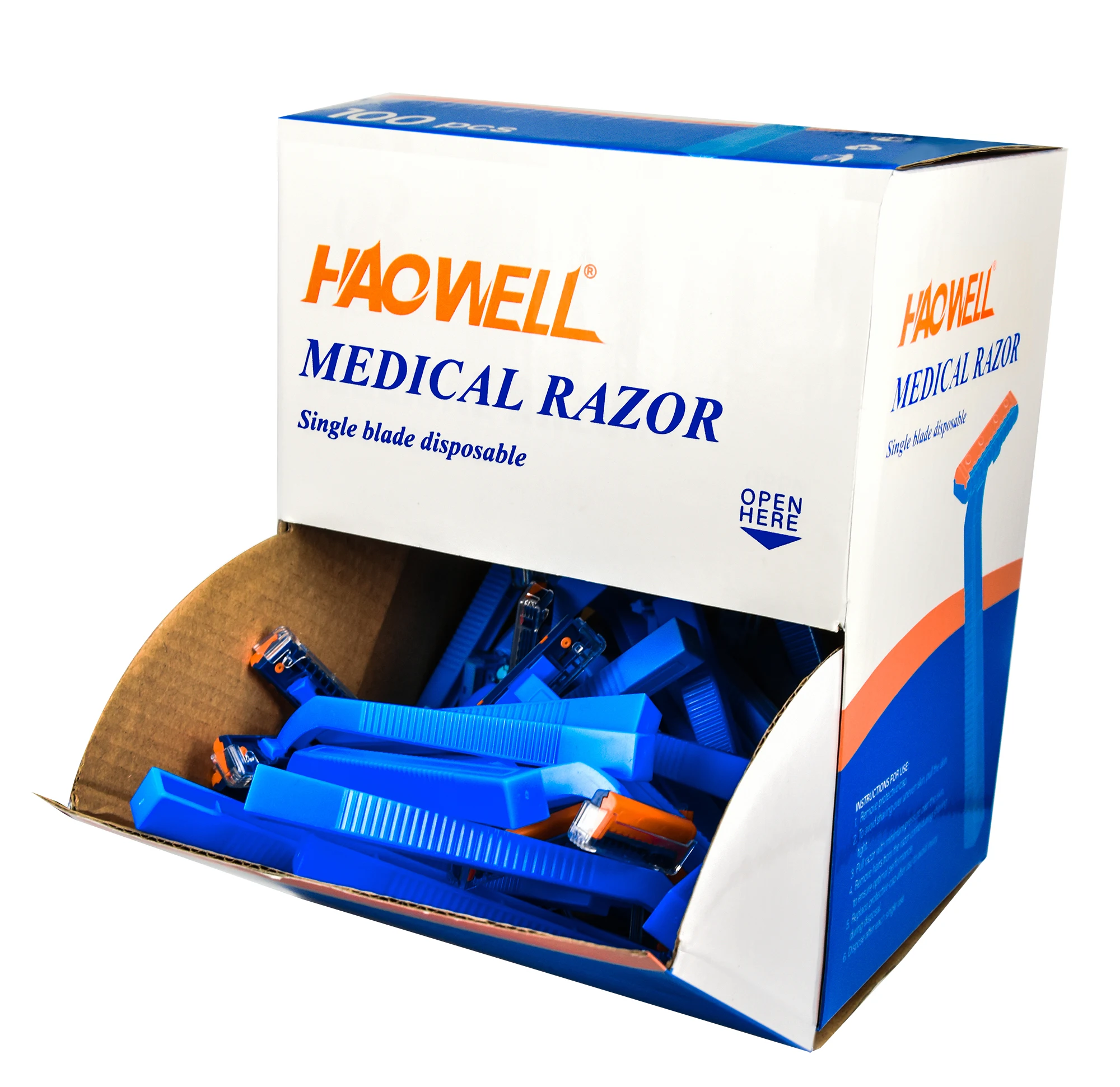 HW-B115G с одним лезвием хирургические одноразовые бритвы, медицинская одноразовая бритва razor с двойным лезвием