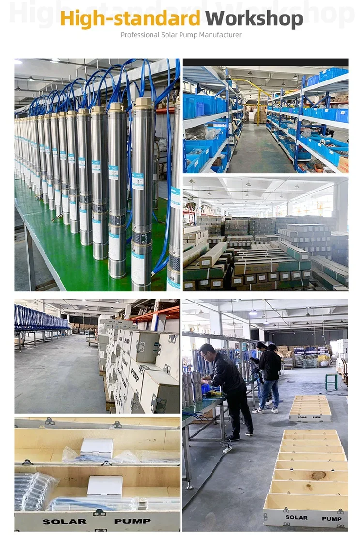 15kw 22kw hybrid AC DC solar power pumps borehole submersible water pump for irrigation and livestock