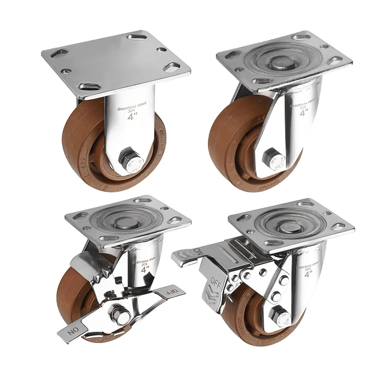 SUS304 stainless steel casters, glass fiber casters, high temperature resistant 300 degrees oven and cold storage