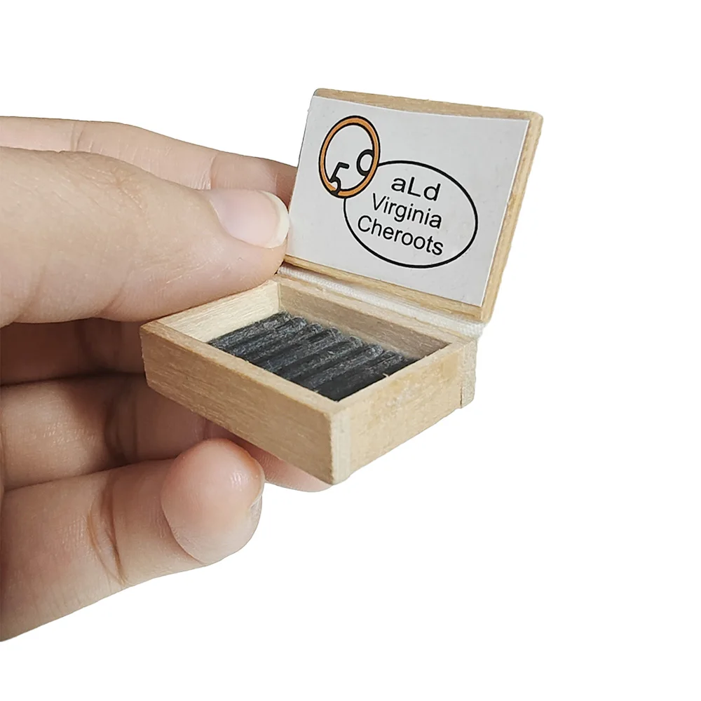 Miniature food toy scene model doll house dollhouse accessories mini cigar box