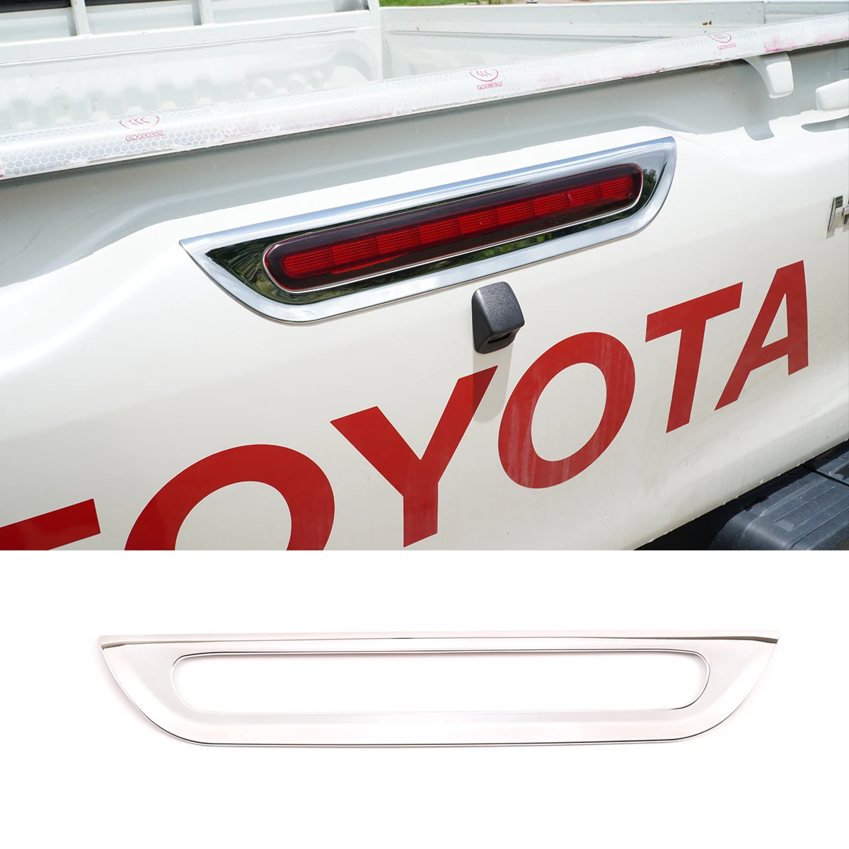 15-21 для TOYOTA HILUX 4X4 задняя дверь стоп-сигнал рама нержавеющая сталь глянцевый 1 комплект автозапчасти аксессуары внешние украшения