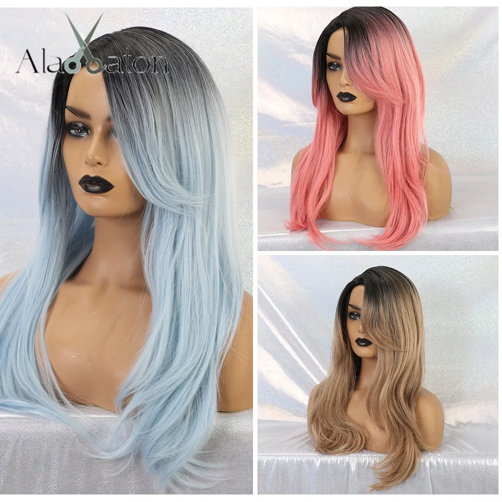 Daily Costume Cosplay Black Brown Blonde Long Straight Hair Wigs Brazilian Women Afro Wigs With Bangs