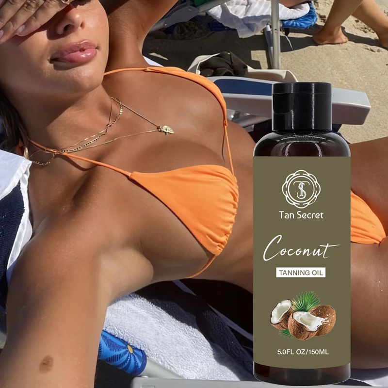 High-quality private customized brand Pure natural dark tanning oil Enhances tanning and lasts longer