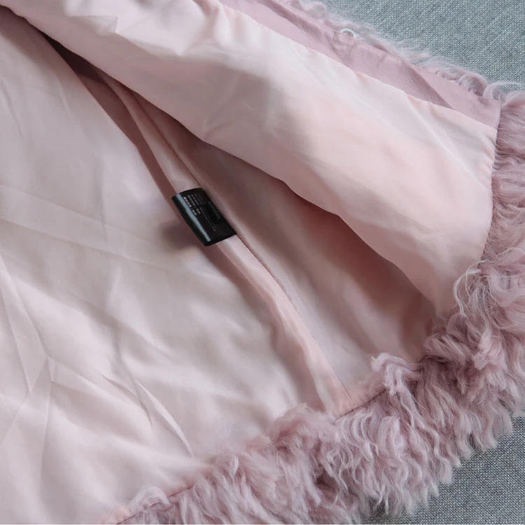 Online ladies clothes shopping full length pink black grey Turkey tigrado lamb sheep wool fur vest for lady