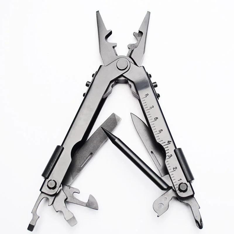 Multitool Multifunctional plier Slide switch Knife Screwdriver factory price Stainless steel Folding Pliers