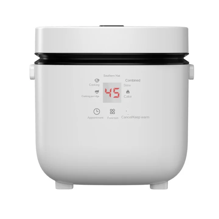 Digital Smart Mini Electric Portable 1.2L Rice Cooker Steamer Microcomputer 2.8L Square Cylinder Plastic Measuring Cup Paddle