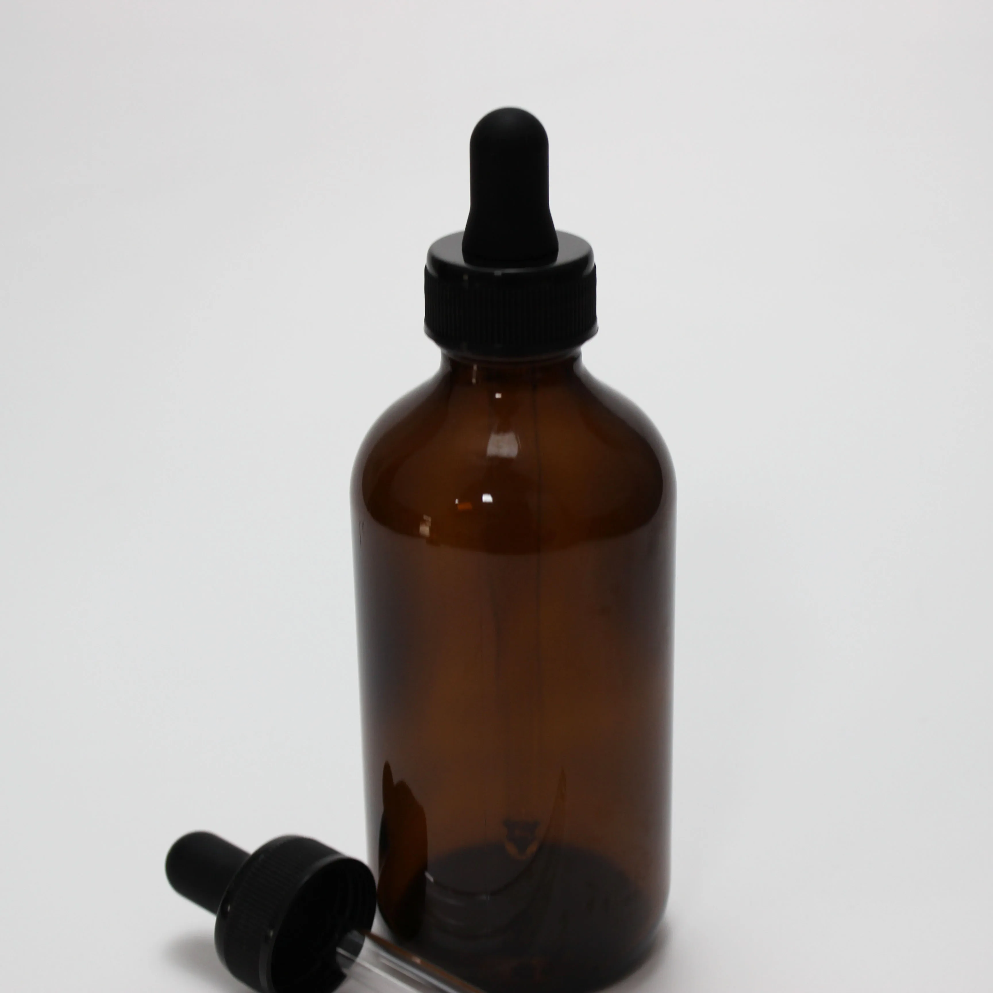 28/400 neck size black plastic dropper cap for 240ml 8oz Amber  Boston esential oil bottle