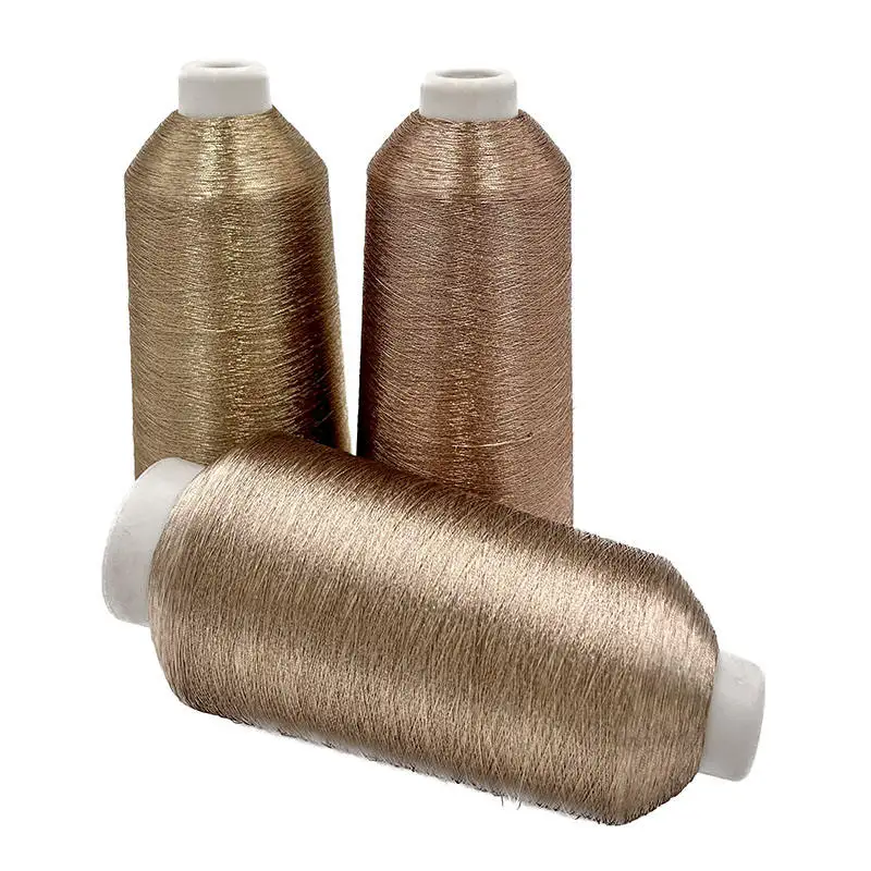 Factory Supply Copper 150D Polyester viscose ST/MS type embroidery thread metallic  yarn