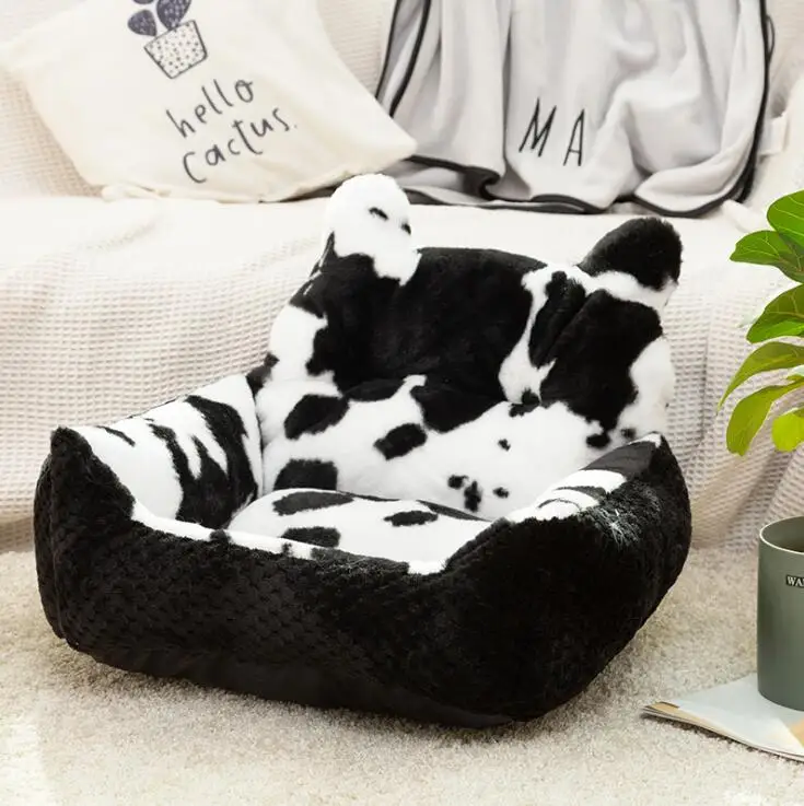New products design pet bed plush cartoon character pet small animal dog bed cute bed for pet