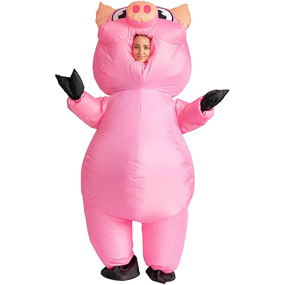 
Christmas Pig Inflatable Costume Halloween Fancy Party Cloth For Adults Inflatable Costume Full Body 