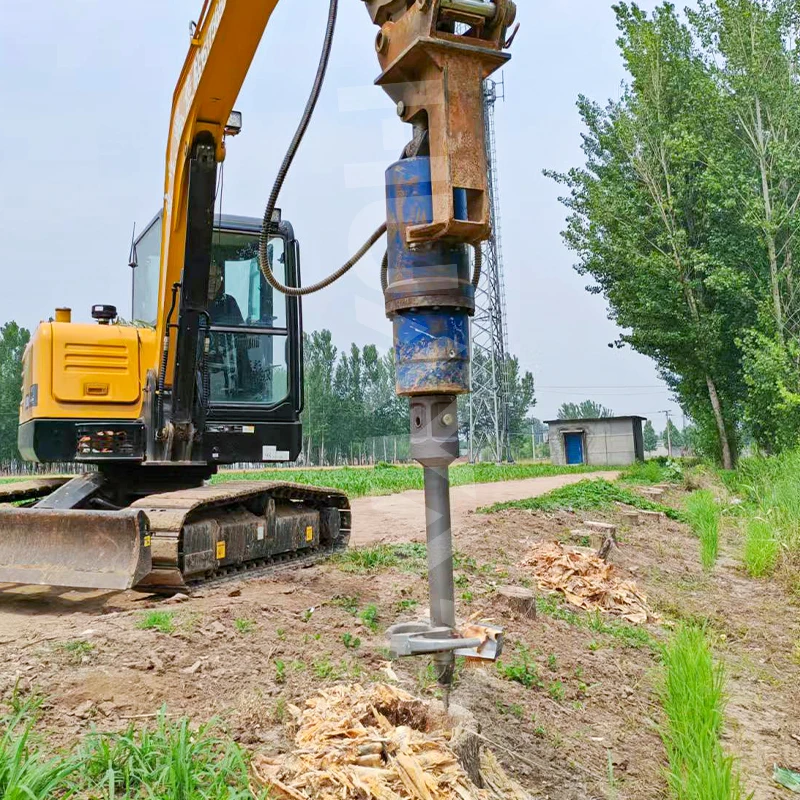 Excavator Hydraulic tree stump Auger Drive attachment Tree Stump Planer