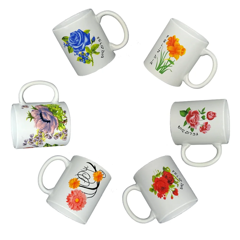 
sublimation custom logo print ceramic drinking mugs cartoon creative coffee mug 