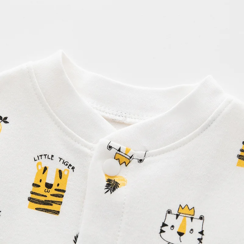 2024 Spring Baby Clothes Newborn Breathable Cotton Jumpsuit Infant Girls Jacquard Romper Toddler Boy Cute Printing Clothing Set