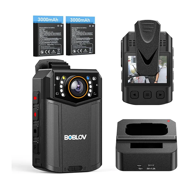 BOBLOV B4K6 кулачок 4K128GB GPS ночного видения IP66 водонепроницаемый 2 шт. 3000 мАч батарейки для тела изношенная камера правоохранительных органов
