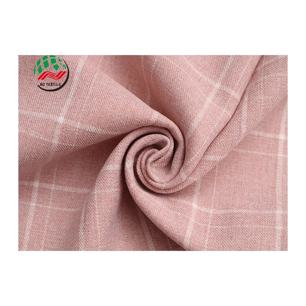 Wholesale 200gsm 91%Polyester 9%Rayon Yarn Dyed Fabric Ripstop Tartan Plaid Upholstery Fabric for School Uniforms