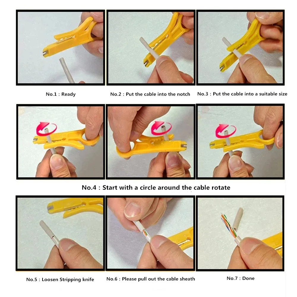 yellow Hot sold Power Cable Splitter Knife Internet Cable Cutter Mini Strippers Network UTP STP Cable Cutter