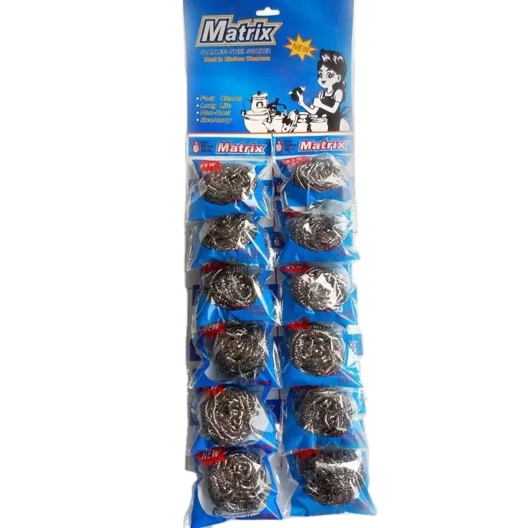 3 Spugne Acciaio Inox spirale В Блистерной Упаковке стальной шерсти alambre de acero niple