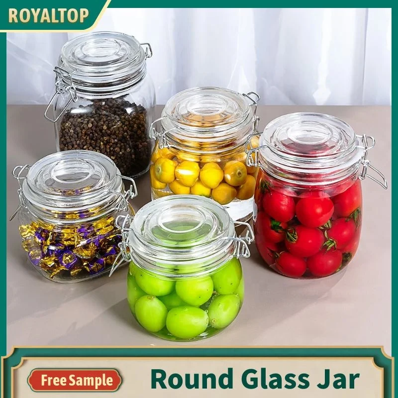 kitchen & tabletop storage airtight mason jar with sealed lid keuken en tafelblad large glass jar set for spice jam honey coffee