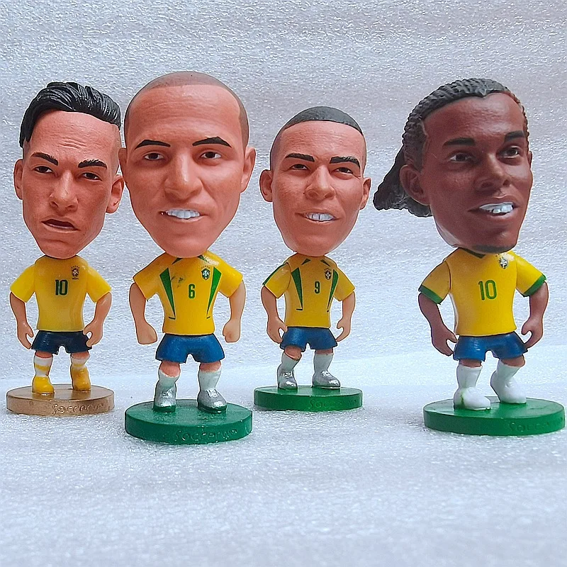 Football Character Gabriel Jesus Figure Brazil Neymar Ronaldo Collection Sports Star Cafu 3D Model Toy Art Home Decor