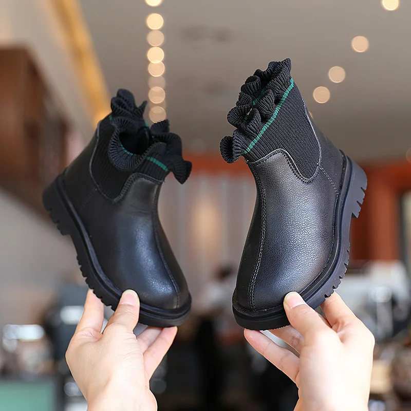 Kids Boots,New Fashion Trend Girls Boots Floral Pink Children Ankle Boots From China