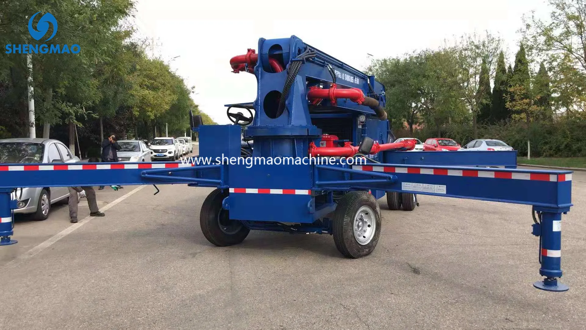 Self Driving Concrete Pump With Diesel Engine Mini Boom Pump Truck