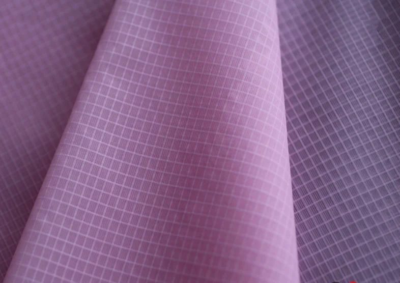 15D nylon double rib-stop ultra-thin  nylon checked skin clothing tent kite  fabric