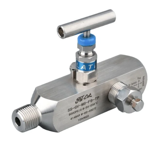 6000psi корневой клапан из нержавеющей стали с вентиляционным винтом/клапаном порта