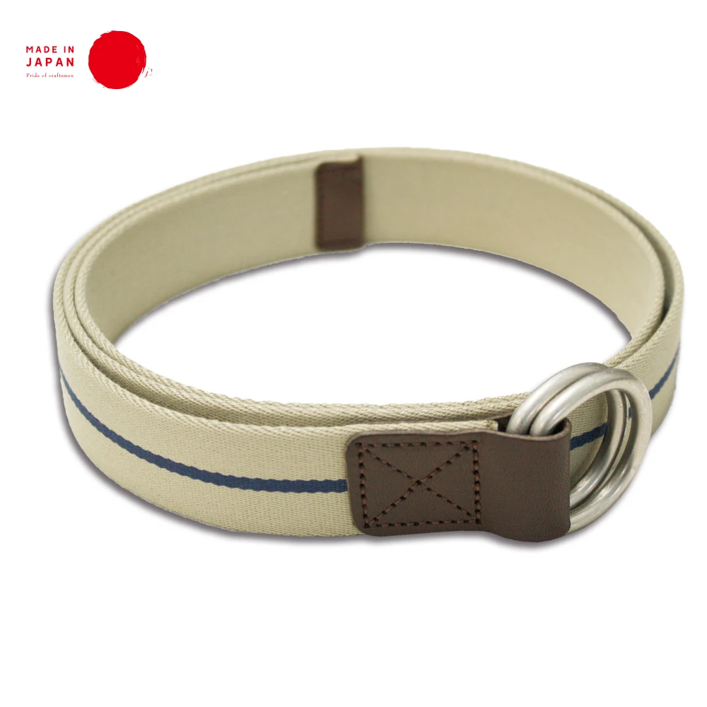 
[ Gevaert ] Double Ring Buckle Tape Belt - Made in Japan 