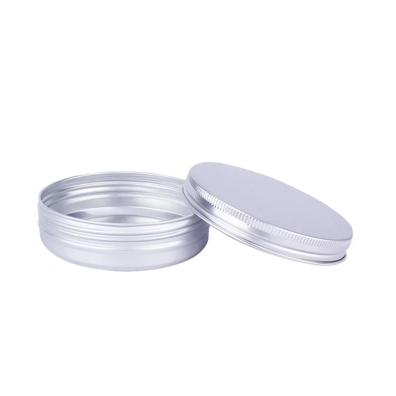 wholesale 100g silver aluminum jars aluminum cream jar aluminum cosmetic jar