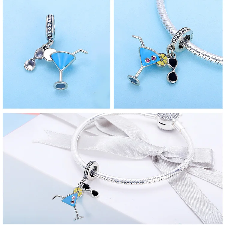 
925 Sterling Silver Dangle high heels Shoes Tree of Life travel dream camera Beads Charms Fit Pandora Bracelet Bangle Necklace 