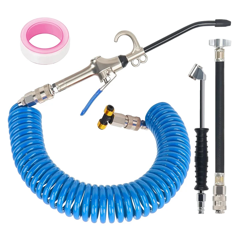 Heavy Duty Compressed Air Duster Truck Cab Gun Cleaning with 9 Meter Long Coil for Air Compressor