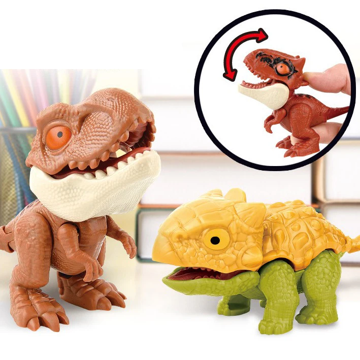 2024 Hot selling biting hand dinosaur toy new strange multi-articular movable Overlord animal model fun toys for children