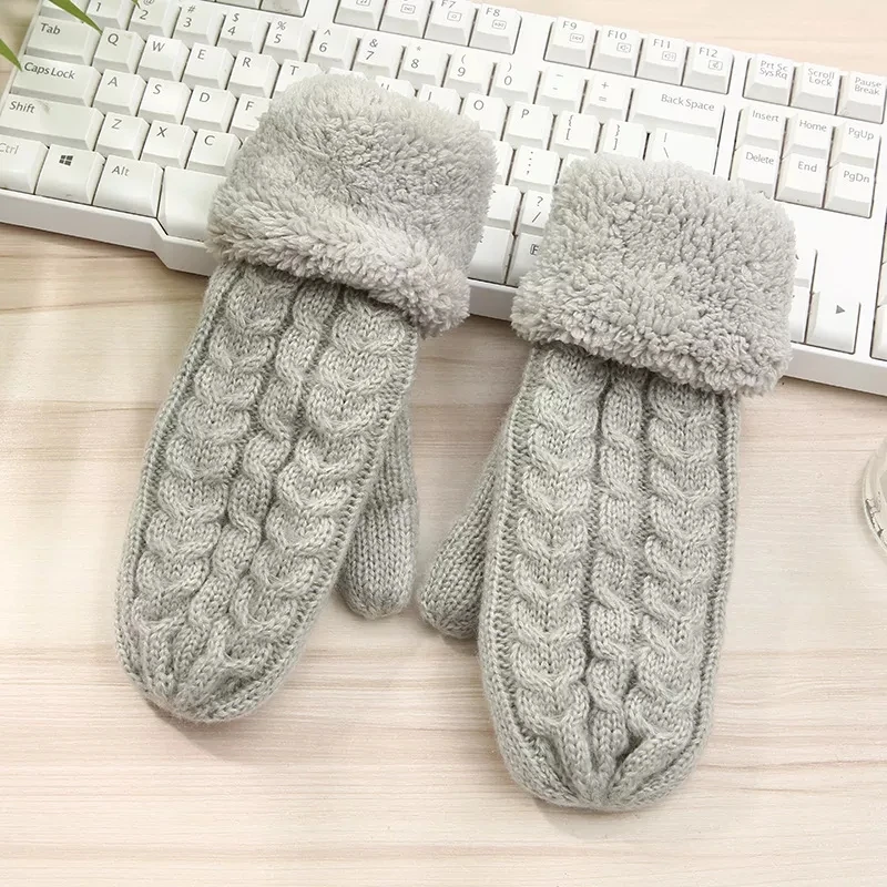 Hot Selling Women Men winter hand warming thickened knitted wool high quality warm hands cover