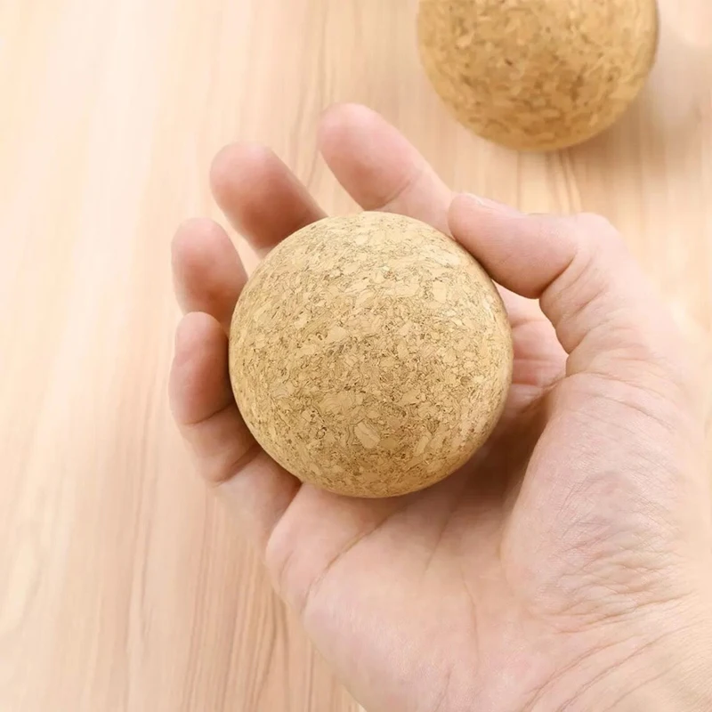 Eco friendly gift fitness yoga retreat supplies wooden balls foot massager cork balls for muscle pain relief