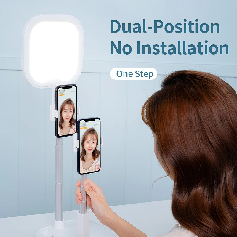 New design portable Cell Phone Led Lamp Holder Fill Ring Light selfie stick With Tripod Stand