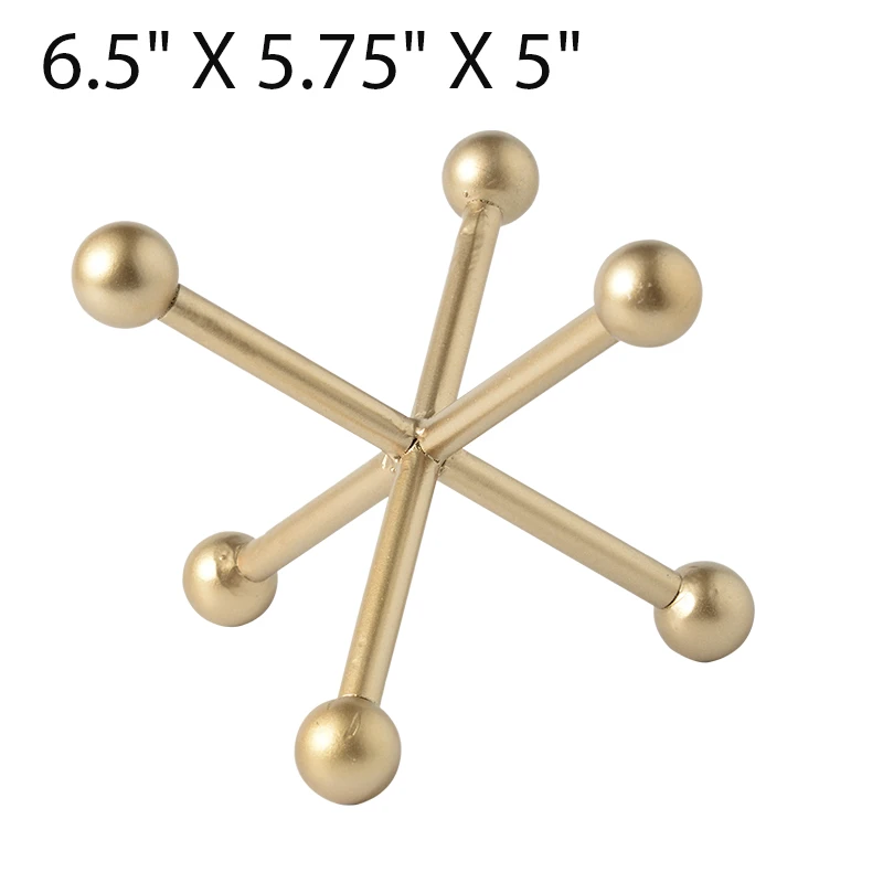 Mayco Tabletop Decorations Centerpiece Decorative Bands Gold Iron Metal Sculpture Modern Home Decor Accents