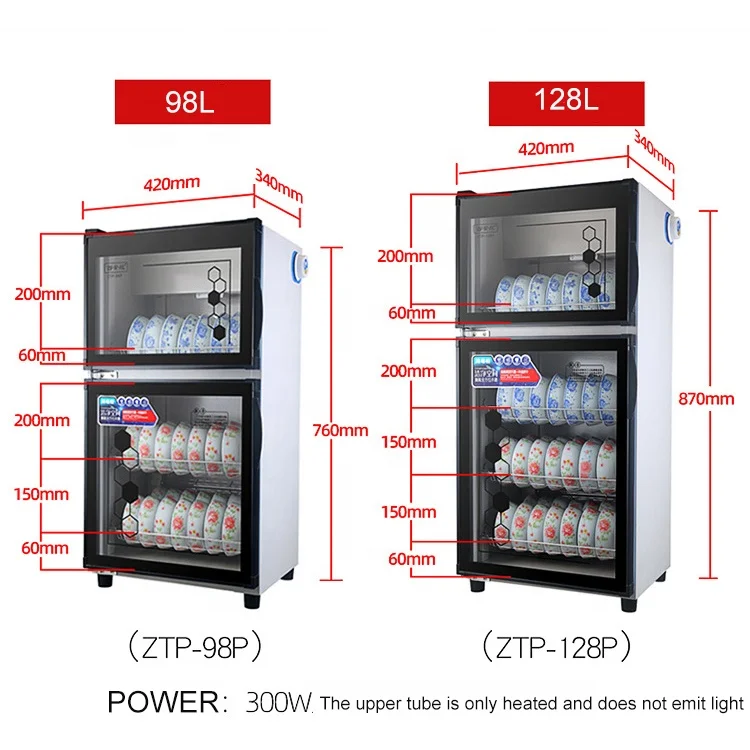 Portable Uvc Tableware Disinfecting Cabinet  Equipment Multifunctional Ozone Disinfection Cabinet